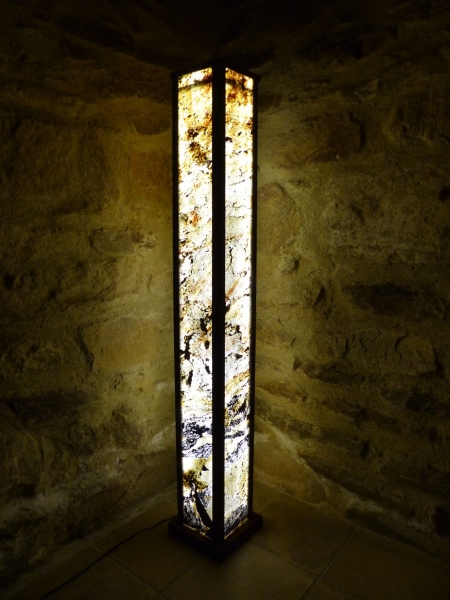 Leuchtsäule Steinoptik | Edelrost